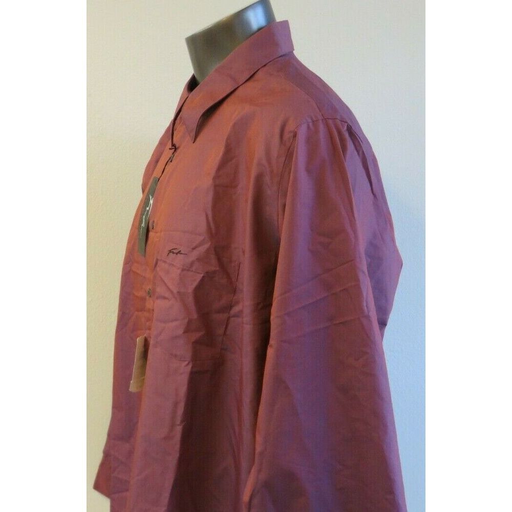 Mens FUBU The Collection Button Front Long‎ Sleeve Shirt Size 18 1/2 34/35 Big - Picture 3 of 8